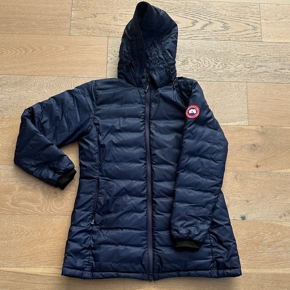 Canada Goose Camp Hooded Puffer Jacket - Navy, Size L